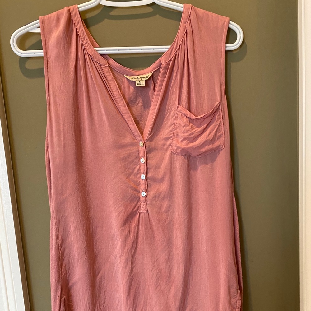Muave Pink high low swing top